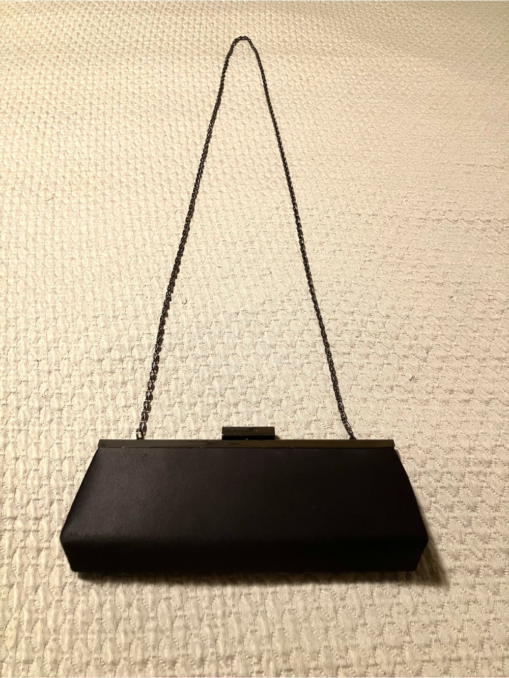 Nordstrom Black Satin Clutch
Metallic Chain Strap Slim Evening Bag